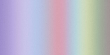 Çapraz bir pastel gradyan mor, mavi, pembe ve yeşil renklerde akar, yumuşak, dağınık bir görünüm için ince bir ses dokusu ile örtülür..
