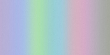 Mavi, yeşil, mor ve pembenin yumuşak geçişleriyle, ince bir tahıl dokusuna sahip ruhani bir pastel gradyan..