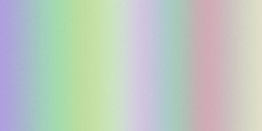 Sessiz bir pastel gradyan açık mor, yeşil ve soluk pembemsi bir tonu görünür bir tahıl dokusuyla harmanlar..