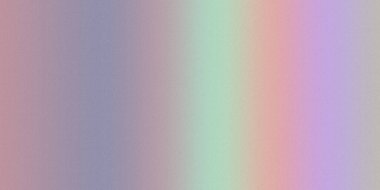 Sessiz bir gökkuşağı gradyanı mor, yeşil ve pembe gibi yumuşak pastel renkleri ince bir tahıl etkisiyle harmanlar.