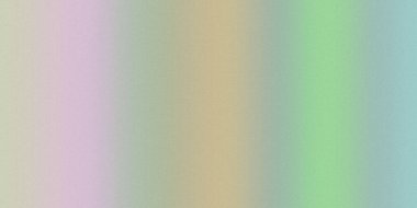 Soluk sarı, yeşil, mavi dikey şeritli yumuşak bir pastel gradyan ve ince bir tahıl dokusuna sahip mor bir ipucu..