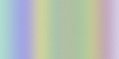 Yumuşak bir pastel gradyan hafif tahıl dokusuna sahip yeşil, mor, mavi ve sarı tonlara sahiptir..