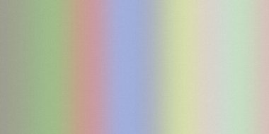 Yeşil, kırmızı, mavi ve sarı gibi dikey renk çizgilerine sahip yumuşak bir pastel gradyan, ince bir tahıl dokusu ile örtülmüş..