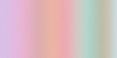 Yumuşak bir pastel gökkuşağı gradyanı, dikey mor, pembe, turuncu ve yeşil şeritli, ince bir tahıl dokusuna sahiptir..