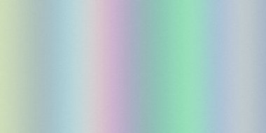 Soluk sarı, lavanta rengi, nane yeşili ve ince bir tahıl dokusuyla açık mavi renkler içeren yumuşak bir gökkuşağı gradyanı..