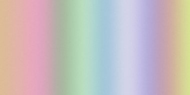 Yumuşak bir pastel gökkuşağı gradyanı pembe, yeşil, lavanta ve sarı ile ince bir tahıl dokusunu harmanlar. Net detaylar ve canlı renkler görsel cazibeyi artırır.