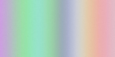 Mor ve yeşilden soldan turuncuya ve sağda pembeye ince bir tahıl dokusuyla yumuşak bir pastel değişim..