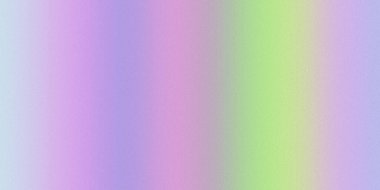 Yumuşak bir pastel gradyan açık mavi ve mor renkten soldaki pembeye ve sağdaki yeşil renge, ince bir tahıl dokusuyla akar..