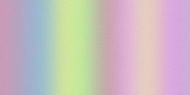 Yumuşak gökkuşağı renkleri mavi, sarı, pembe ve mor renkte karışıyor..