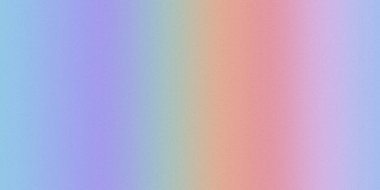 Yumuşak bir gradyan mavi, mor, yeşil, turuncu ve pembe tonlarını ince bir tahıl dokusuyla harmanlar. Net detaylar ve canlı renkler görsel cazibeyi artırır.