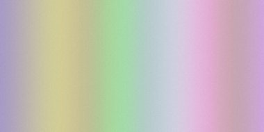 Dikey mor, sarı, yeşil ve pembe şeritli yumuşak bir pastel gradyan, ince bir tahıl dokusu ile örtülmüş..