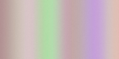 Sessiz pembe, açık yeşil ve lavantalı dikey renk şeritleriyle yumuşak bir pastel gradyan arka plan, ince bir kumlu dokuya sahip..