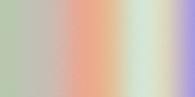 Yumuşak bir pastel gradyan açık yeşilden şeftaliye, sonra soluk sarı ve lavantaya karışıp ince bir tahıl dokusuna dönüşür..