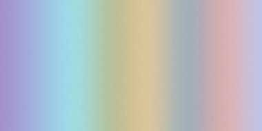 Dikey mor, mavi, yeşil, sarı ve pembe şeritli yumuşak bir gökkuşağı gradyanı, ince bir tahıl dokusu içerir..