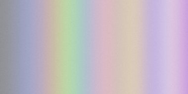 Gri, mavi, yeşil, sarı, pembe ve mor gibi dikey renk şeritleri ince bir tahıl dokusu ile kaplanmış yumuşak bir pastel gradyan..