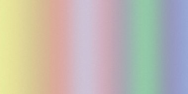 Sarı, pembe, mor, yeşil ve mavi arasında geçiş yapan ince tahıl dokusuna sahip yumuşak bir pastel spektrum gradyanı..