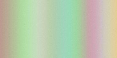 Yumuşak yeşil, mavi, pembe ve şeftali tonlarının karışımından oluşan, kumlu bir dokuya sahip ince bir pastel gradyan..