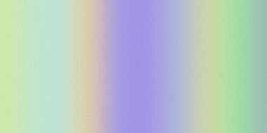 Mor, sarı ve yeşil yumuşak geçişleri içeren dikey bir pastel gradyan yumuşak, atmosferik bir his için ince bir tahıl dokusu ile kaplıdır..