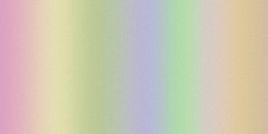 Dikey pembe, sarı, yeşil ve mor şeritli sıcak bir pastel gradyan, belirgin bir taneli dokuya sahiptir..