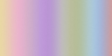 Yatay gradyan arka planda sarı, pembe, mor, yeşil ve mavi karışımlı yumuşak bir pastel karışımı ince bir kumlu dokuya sahiptir..