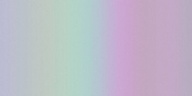 Yumuşak bir pastel gradyan yumuşak mor, yeşil ve pembe renkleri ince bir tahıl dokusuyla harmanlar..