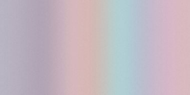 A pastel rainbow gradient flows from pink to green and beige, overlaid with a fine grain texture for a soft, diffused look.