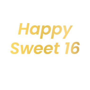 18. yaş günün kutlu olsun. Beyaz arka planda gölgesi var.