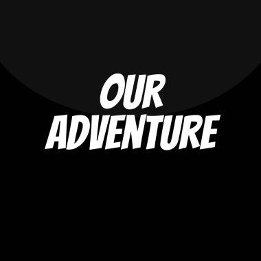 beyaz arkaplanda macera afişi