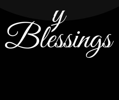 Kara arka planda kutsanmış kelime.