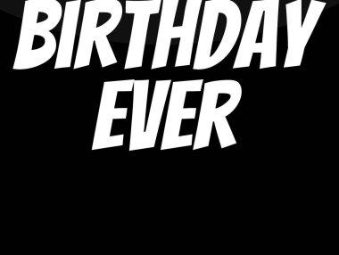 doğum günü partisi vektör tipografisi