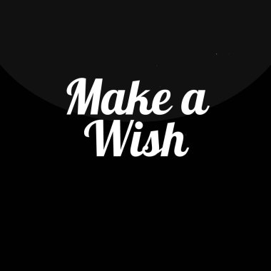 Bir dilek tut. vektör harfi.