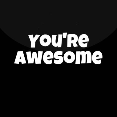 Harikasın. Harikasın. vektör illüstrasyonu.