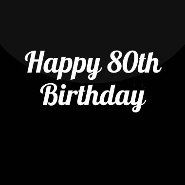 80 'inci yaş günü kutlama vektör şablonu tasarımı. doğum günü tebrik kartı tasarımı