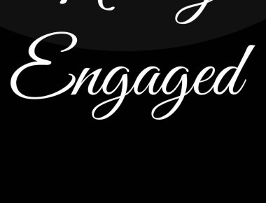 Nişan kelimesi beyaz kalp, siyah metin