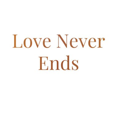 Sonsuza dek ve aşk. vektör harfleri.