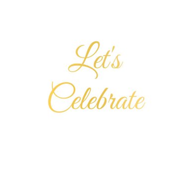 Mutlu yıllar partisi için altın metnin vektör çizimi