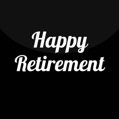 Mutlu emeklilik. Mutlu emeklilik. Modern el yazısı harfleri. vektör illüstrasyonu.