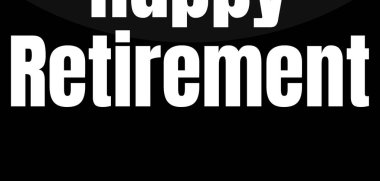 Mutlu emeklilik. vektör illüstrasyonu