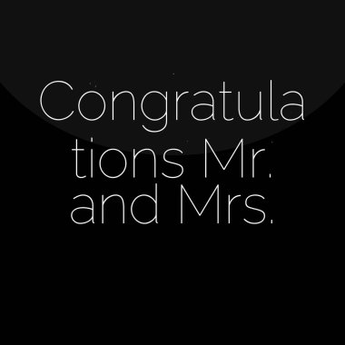 Siyah arkaplanda beyaz arkaplan ile düğün kartı simgesi.