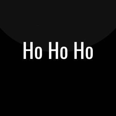 Siyah arkaplanda beyaz harflerle Noel arkaplanı.