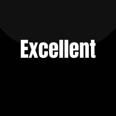 Siyah arka planda siyah harflerle mükemmel kelime.