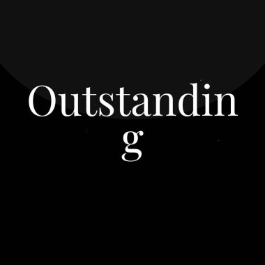 Koyu arkaplandaki kelimenin beyaz renginden oluşan alfabenin harfi