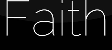 Siyah arka planda Hıristiyanca sözcük