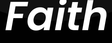 beyaz arkaplanlı inanç metni