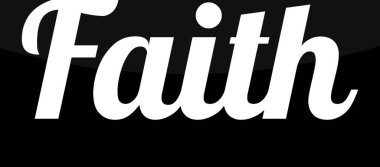 beyaz arkaplanda inanç metni.