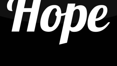 beyaz arkaplanda umut siyah metin