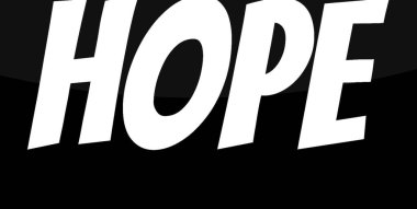 beyaz arkaplanda yazılan umut metni