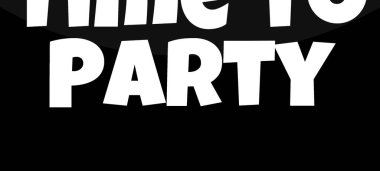 PArty zaman vektör illüstrasyonu