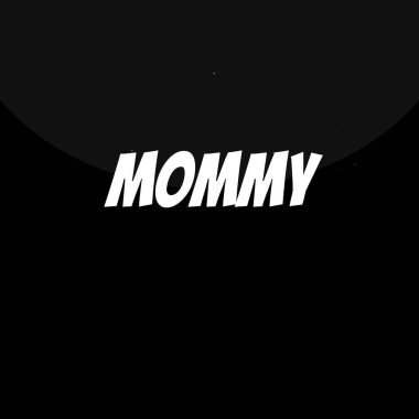 Siyah arka planda anne sözü