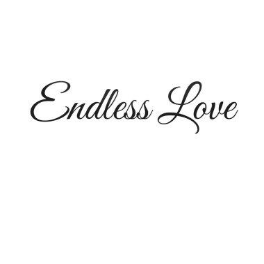 Aşk sonsuza kadar harflerle yazılır. El yazısı tipografisi.